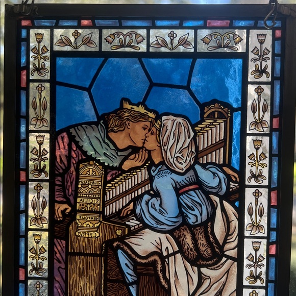 The Kiss by Dante G Rosetti - Stained Glass Sun Catcher - Picture 4 of 7